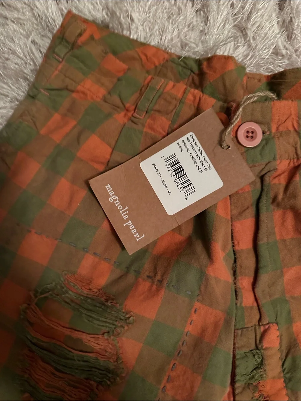 NWT Magnolia Pearl Check Charmie Trousers - Picture 5 of 11